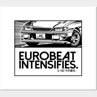 EUROBEAT INTENSIFIES - WRX STI Coupe Type R Version GC8F Posters and Art